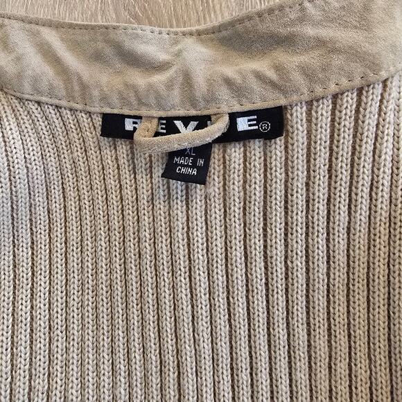 Revue Fur Vest Beige Tan Zip Front Women’s Size XL Genuine Fur - Picture 3 of 5